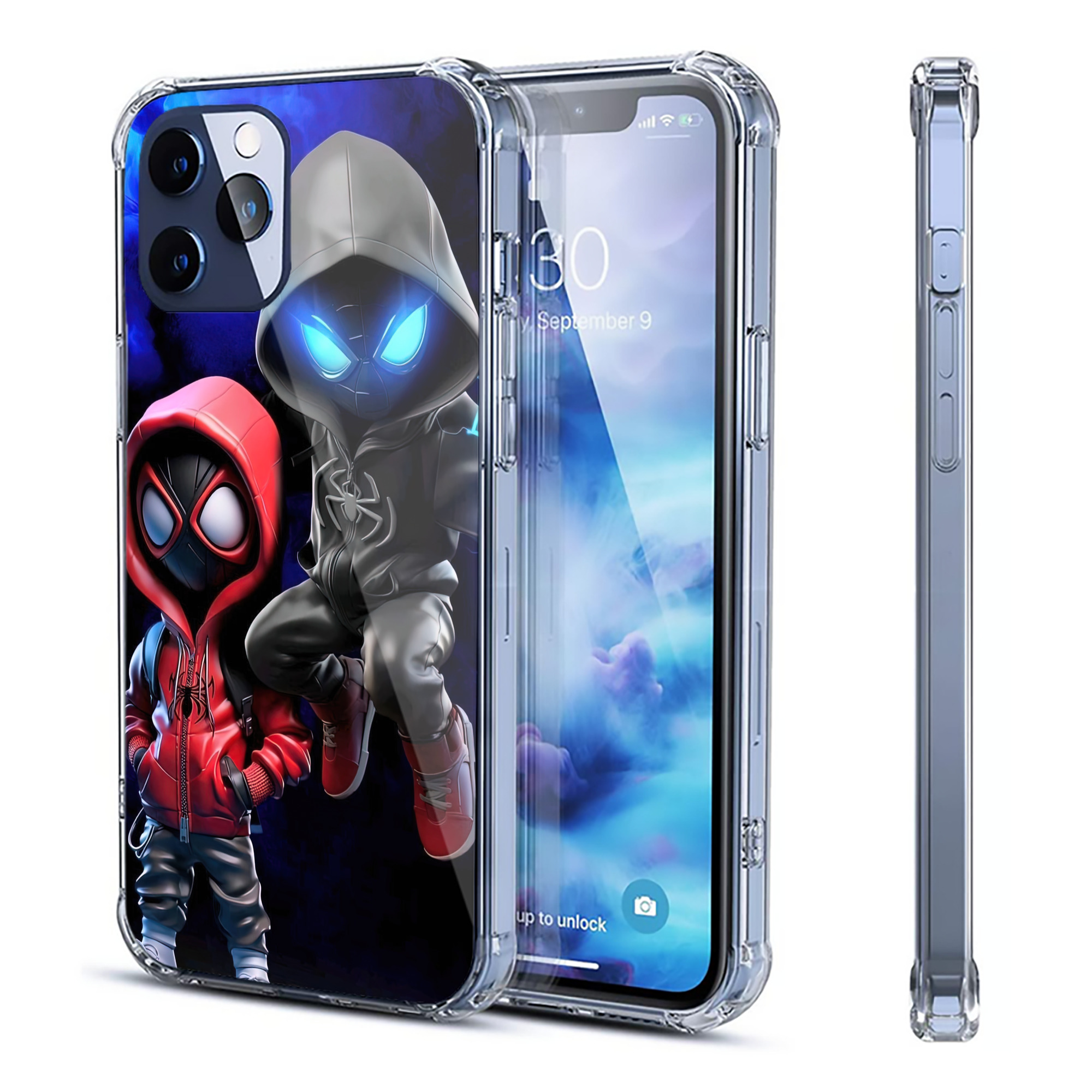 （画像用） Spider Man スパイダーマン 【iPhone 12シリーズ対応】透明スマホケース（クリアソフトケース）